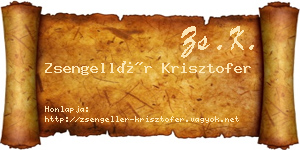 Zsengellér Krisztofer névjegykártya