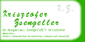 krisztofer zsengeller business card